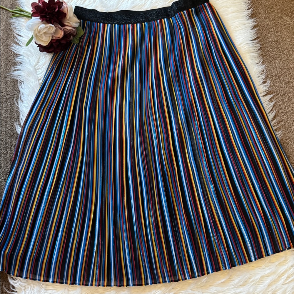 INC International Concepts Vibrant Striped Midi Skirt